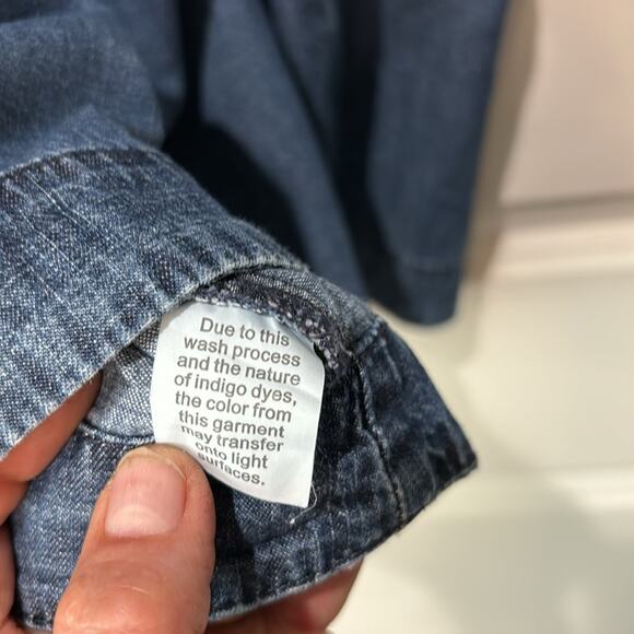 Madewell Long Sleeve Button Up Chambray Casual Dress Side Pockets Size XS - Picture 5 of 13